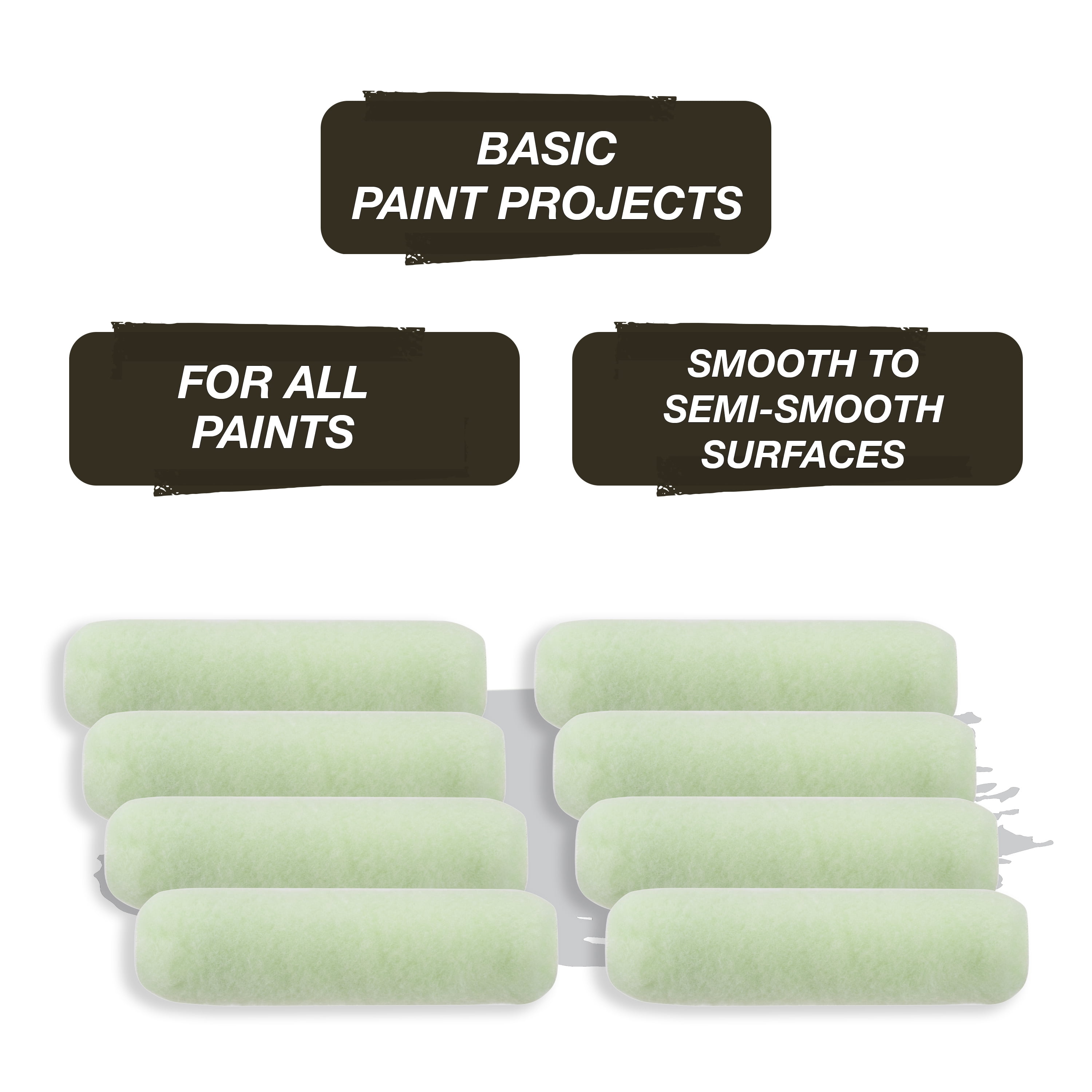 Linzer Economy 9" x 3/8" Knit Roller Cover 8-pack