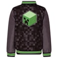 thumbnail image 2 of Campera Bomber Varsity Minecraft para Niños Negra y Gris Talle 7-8, 2 of 8