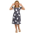 thumbnail image 4 of yuCgh Girls Easter Dress with Flutter Sleeves & Ruffle Hem, Fashion Casual Summer Printed Dress, Lightweight & Stylish Easter Dress,Black 140, 4 of 5