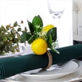thumbnail image 3 of Juego de 24 Servilleteros de Limón con Forma de Hoja de Vid de Limón para Decoración de Mesa de Comedor, Banquete, Boda, Cumpleaños, Navidad., 3 of 5