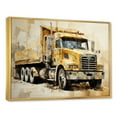 thumbnail image 2 of Designart "Mosaic Of Beige Semi Trucks" Truck Floater Framed Wall Art Prints, 2 of 5