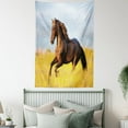 thumbnail image 3 of Animal Decor Wall Hanging Tapestry, Friesian Horse with Mane Gallops in Meadow Equestrian Mystery Vitality Horse Theme, Bedroom Living Room Dorm Accessories, 60 X 80 Inches, by Ambesonne, 3 of 5
