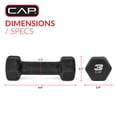 thumbnail image 4 of CAP, 3lb Neoprene Dumbbell, Black, Single, 4 of 8