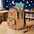 thumbnail image 3 of Yuyamidu Boba Capybara 4Pcs Backpack Set for Kids Boys Girls 17 Inch School Bookbag with Lunch Bag Pencil Case Water Bottle Sleeve Back To School Rucksack Daypack, 3 of 7