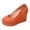 Orange, variant on Platform Wedge High Heels Dressy Shoes for Women 2026 Spring Fall Fashion Casual Solid Color Suede Pointed Closed Toe Chunky Heeled Slip on Dress Pumps Business Office Footwear Red Size 7.5