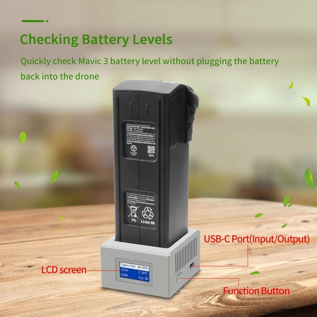 Versatile Charger Hub Digital LCD Battery Charger for DJI Mavic 3 Pro Drone