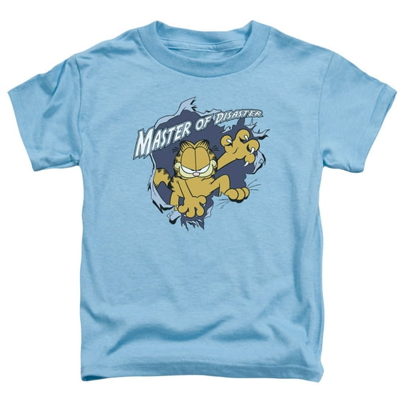Garfield Master Of Disaster S/S Toddler T-Shirt-Carolina Blue