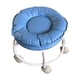 thumbnail image 1 of Taburete bajo con ruedas, silla giratoria, para hombre y mujer, taburete multiusos con azul, 1 of 9