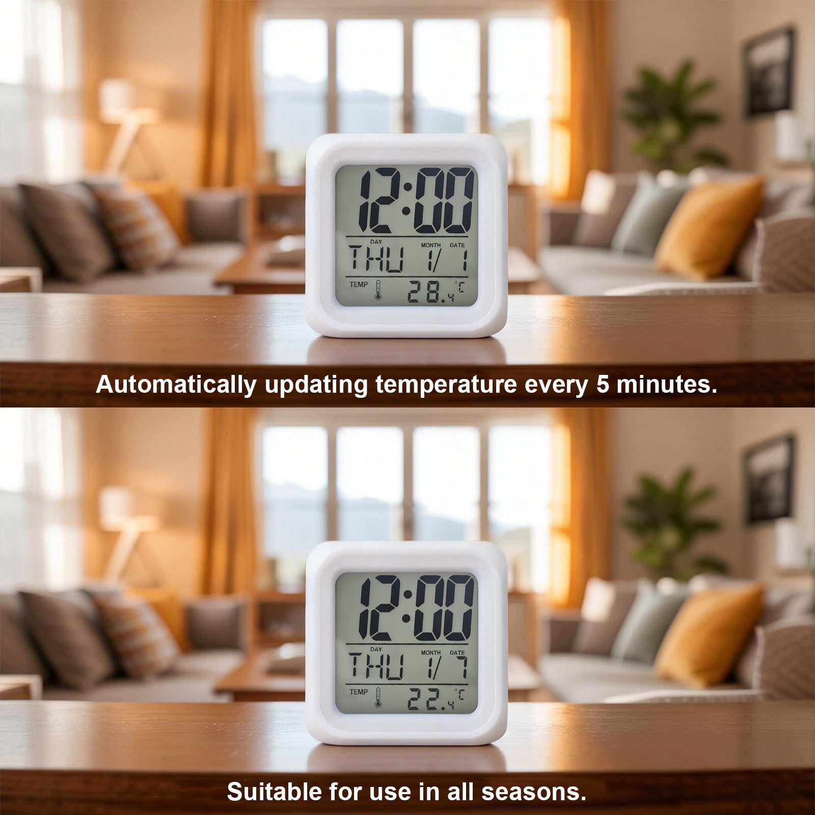 Alarm Clocks Video Games Controller Digital Clock 7 Color LED Night Light Silent Non-Ticking Battery Operated Black Red Gaming Console Cube Clocks for Bedroom Bedside Living Room Office School
