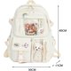 thumbnail image 5 of Mochila Kawaii, Mochila con Accesorios de Oso Lindo de Gran Capacidad para la Escuela Mochila con múltiples Bolsillos para niñas Adolescentes Mochilas Kawaii Lindas(Beige), 5 of 5