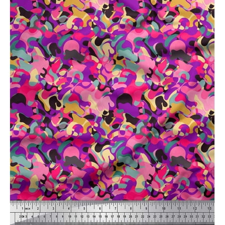 Soimoi Viscose Chiffon Fabric Multicolor Texture Fabric Prints By Yard 42 Inch Wide