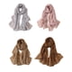 thumbnail image 4 of Minnieouse Bufanda de gasa que no se desprende para mujer brillo y textura de alta gama fiestas chal bufanda mujer Accesorios de disfraces Blanco, 4 of 6
