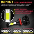 thumbnail image 2 of Compatible for Toyota Camry 2007-2017 Combo LED Headlight High Low Beam Bulbs Plug And Play 12000Lm, 2 of 12