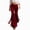 Red 11, variant on Karymi Faux Suede Fringe Flare Women's Pants, Mid‑High Waist Button Zipper Closure Western Style Bell‑Bottom Long Trousers for Party Going‑Out