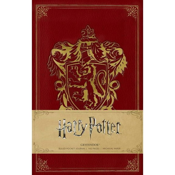 Insight Editions Gryffindor Pocket Journal Blank Diary & Journal, Multicolor, 5.5in x 8.5in,160 Page