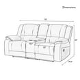 thumbnail image 7 of Ellesophas 2-Seat PU Leather Manual Living Room Loveseat Adult with Footrest, Storage Console & 2 Cup Holders, Perfect for Living Room & Home Theater, Gray, 7 of 7