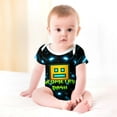thumbnail image 4 of Geometry Dash Baby Boy Girl Short Sleeve Romper Clothing Set Print Cartoon Baby Summer One Piece Jumpsuit, 4 of 8