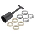 thumbnail image 1 of Uxcell G9 Light Socket Rings Kit, 8 Plastic/Zinc Alloy Replacement, 95mm 2 color, 1 of 6