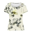 thumbnail image 5 of Womens Summer Tops Short Sleeve Short Sleeve Shirts for Women Trendy Women Y2K Off Shoulder Tees Slim Fit, 5 of 5