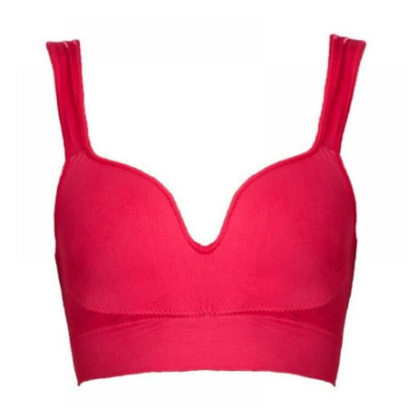 

Popvcly Women Wirefree Active Bra Seamless Push up Sports Bra Widen Shoulder Straps Bralette for Yoga Running Fitness