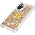 thumbnail image 6 of Case for Xiaomi Redmi Note 10 Pro/Note 10 Pro Max with Creativity Clear Quicksand Glitter Flowing Floating Soft w/Stand Bling Diamond Sparkle Phone Cover for Redmi Note 10 Pro  Golden, 6 of 14