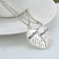 thumbnail image 3 of Yesbay 2 Pcs/Set Silver Mom Mother & Daughter Love Heart Pendant Charm Chain Necklace,Necklace, 3 of 6