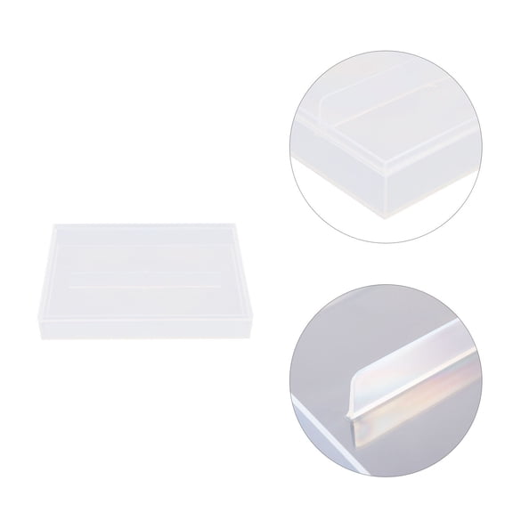 PAMINGONO Tea Bag Organizer Box Plastic Transparent For Home Kitchen 1 Set 9.1X6.7X1.4In