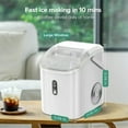 thumbnail image 6 of KISSAIR Nugget Ice Maker Countertop with Soft Chewable Pellet Ice, Portable Ice Machine with Handle, 35lbs/24H, White, 6 of 7