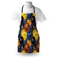 thumbnail image 3 of Clock Apron A Pattern with Clock Faces on It Vintage Style Inspired Illustration Design, Unisex Kitchen Bib Apron with Adjustable Neck for Cooking Baking Gardening, Yellow and Black, by Ambesonne, 3 of 3