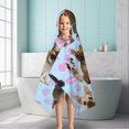 thumbnail image 6 of French Bulldogs Hooded Bath Towel，50"x30" for Ages 3 To 12 Kids, Quick Dry Lightweight Soft Microfiber Hood Beach Towel Cover Up for Kids, 6 of 7