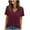 Wine, variant on Erwazi Womens T Shirts V Neck Short Sleeve Basic Tees Summer Tops Casual Loose Shirts