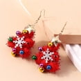 thumbnail image 3 of Aihua-pendientes de Navidad de dibujos animados en 3D para mujer, decoración esponjosa Kawaii, árbol, ciervo, campana, regalos de Navidad y Año Nuevo, gran oferta, 3 of 5