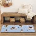 thumbnail image 4 of Pug and Footprints Bathroom Rugs Mat,Non Slip Microfiber Bathroom Rug,Rubber Backing,Soft Bathroom Mats for Bathroom Floor,Tub and Shower,47x17in(120x43cm), 4 of 5