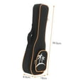 thumbnail image 3 of Soporte para ukelele Irfora Bolso de ukelele soprano de 21 pulgadas Uke Ukelele Estuche con cremallera Estilo de patrón de árbol de coco con correa de hombro única ajustable Negro Irfora Soporte para ukelele, 3 of 7