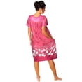 thumbnail image 4 of Women's Floral Printed Short-Sleeve Lounger Nightgown Sleepwear, Small Dusty Rose, 4 of 5