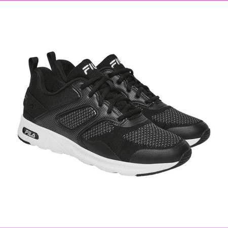 Fila Women's Partial Rubber Outsole Memory Foam Sock Liner Sneaker Shoes 10/Black/White