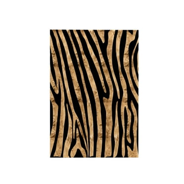 3dRose, Bold Modern Faux Gold and Black Zebra Stripes Pattern, 15x22 Hand Towel