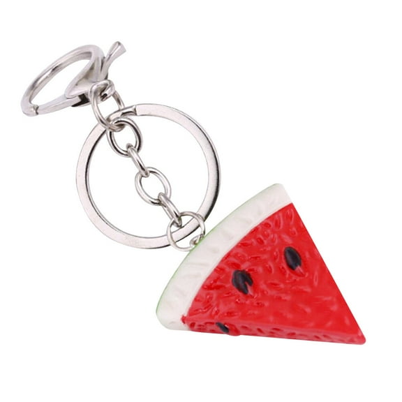 WHAMVOX Fruit Resin Plastic Keyring Charm Pendant Bag Key Ring Keychain (Watermelon)
