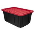 27 Gallon Snap Lid Plastic Storage Tote Box, Plastic Storage Bin Tote