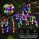 thumbnail image 2 of Paquete de 2 luces solares de cadena para exteriores, luces de gota de agua en forma de lágrima para exteriores, luces solares de Navidad impermeables para jardín, patio, árbol, fiesta, decoració, 2 of 5