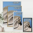 thumbnail image 4 of Designart 'Close Up Of White Horse In The Furrow' Farmhouse Framed Canvas Wall Art Print, 4 of 5