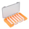 thumbnail image 1 of Caja organizadora de almacenamiento de aparejos de pesca de doble cara, portátil, con insertos móviles y almacenamiento de señuelos. Naranja, 1 of 9