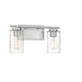 thumbnail image 3 of Trade Winds Raymond 2-Light Bathroom Vanity Light in Brushed Nickel, 3 of 5