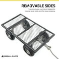 thumbnail image 3 of Gorilla Carts Steel Utility Cart Heavy-Duty Wagon - 4 Cu Ft, 800 lb, Black — Residential Use, Standard Application, 3 of 8