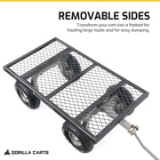 Gorilla Carts Steel Utility Cart Heavy-Duty Wagon - 4 Cu Ft, 800 lb, Black — Residential Use, Standard Application