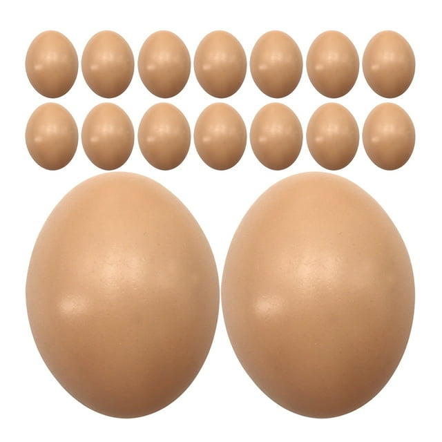 20 piezas huevos de gallina falsos, pequeños huevos artificiales, huevos de simulación, decoraciones de huevos falsos de Pascua