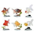 thumbnail image 1 of 6x Figuras de pescado en miniatura, decoraciones de acuarios para peces, colección artificial de arte múltiple de color realista con soporte Estilo a, 1 of 8