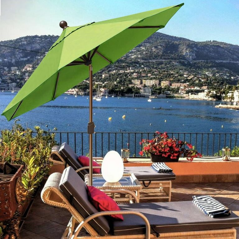 eliteshade patio umbrella Eliteshade 9Ft Market Umbrella Patio Outdoor Table UmbrellaMacaw Green, Size: 59
