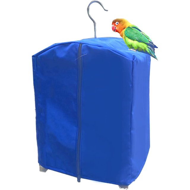 Cubierta para jaula de pájaros - Red protectora universal para jaula de pájaros lavable, cubiertas a prueba de semillas para jaulas de pájaros, ventiladas y a prueba de polvo, azul ShuxiuWang 8390605844966