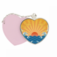 thumbnail image 1 of Sun Cloud agua de mar Weather pattern Bolsa de viaje Mirror maquillaje corazón rosa, 1 of 4